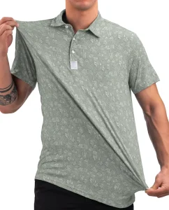 Custom Knitted Golf Shirt Men Apparel Design Golf SPF 50 Sublimation Polyester Performance Golf T Shirts