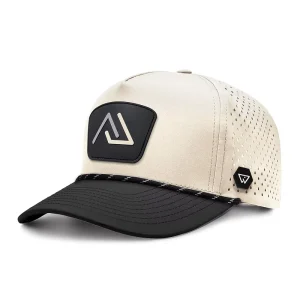 Custom Laser Perforated Quick Dry Rubber Patch Outdoor Golf Snapback Hat Two Tone Water Resistant Sports Cap Breathable Rope Hat