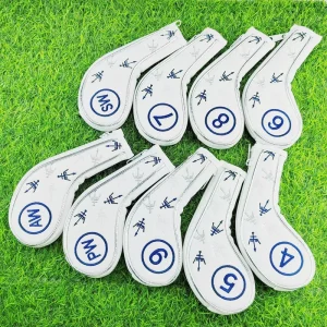 Custom Leather Golf Iron Headcovers Set of 9 Premium Iron Club Cover Set Manufacturer