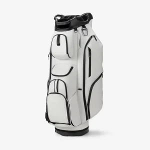 Custom Leather Waterproof Golf Cart Bag with 14-Way Divider and Personalized Logo
