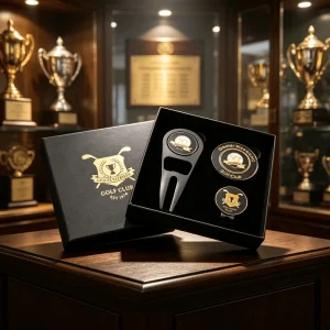 Custom Light and Portable Factory Engraved Cartoon Golf Ball Markers Poker Box