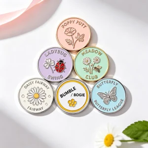 Custom Light and Portable Metal Golf Ball Marker Metal Ball Marker Golf Custom Hats and Ball Markers