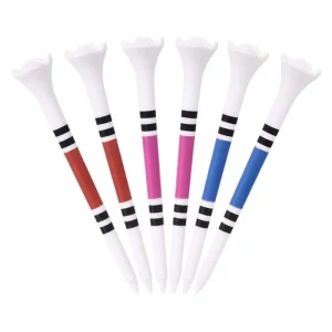 Custom Logo 4 Claws Plastic Golf Tees 3 1/4 Inch Multiple Colors Golf Tees Golf Training Accessories