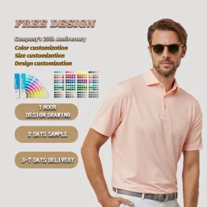 Custom Logo 4 Way Stretch Quick Dry Short Sleeve Spandex Polyester Top Printed Design Golf Wear Slim Fit Unisex Golf Polo Shirts