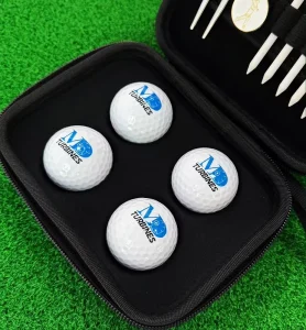 Custom Logo 4PCS Golf Balls and Accessories Gift Set with PU Leather Bag for Promotional Gifts