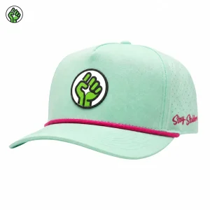 Custom Logo 5 Panel Laser Cut Perforated Contrast Color Rope Side Embroidery Golf Waterproof Baseball Hat