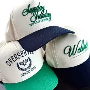 Custom Logo 5 Panel Two Tone Baseball Caps 3D Embroidery Structured A Frame 100% Cotton Gorras Baseball Sport Hats