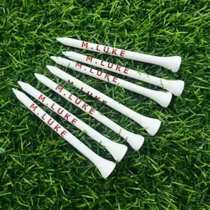 Custom Logo 70mm Biodegradable Wood Bamboo Golf Tees Less Friction with Eco Friendly Top