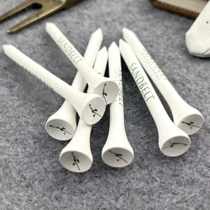 Custom Logo 83mm Wood Golf Tees Two Color Wooden Golf Tees Bulk Customization