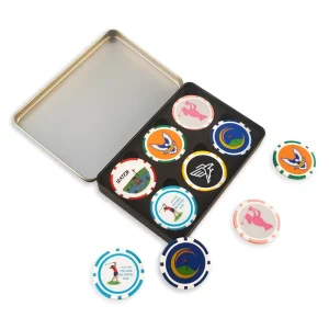 Custom Logo ABS Golf Ball Marker Gift Set High Quality Poker Chip Ball Marker