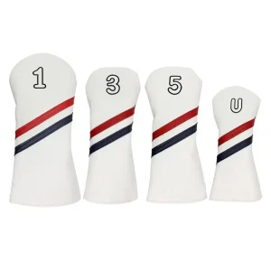 Custom Logo Bulk Print Leather Golf Driver Head Cover for Wooden Club