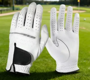 Custom Logo Cabertta Leather Golf Gloves for Men Women Anti Slip Wear Resistant Comfortable Breathable Soft Flexible