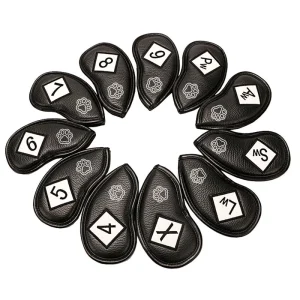 Custom Logo Color Golf Iron Cover Sets with Cartoon Pattern Waterproof Golf Head Cover