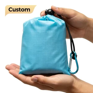 Custom Logo Colorful Picnic Blanket Eco Friendly Waterproof Sand Free Lightweight Recycled Portable Blanket