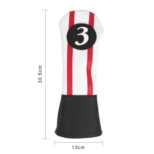 Custom Logo Design Fairway Wood Headcover Golf Driver Cover Set PU Leather Golf Club Headcover Custom Golf Club Head Covers OEM