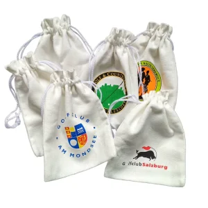 Custom Logo Drawstring Pouch Organic Cotton White Cotton Drawstring Bags Muslin Massage Tools Perfume Packaging Gifts