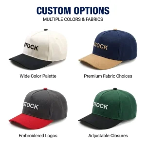 Custom Logo Embroidered Curved Brim a Frame Sport 5 Panel Two Tone Baseball Hat Cap for Women and Kids
