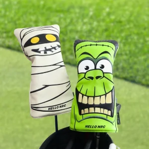 Custom Logo Embroidered PU Leather Golf Driver Headcover Waterproof Protective Cover for Wood Club
