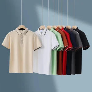 Custom Logo Embroidered Polo Golf Shirts Men’s Slim Fit Women’s Unisex 100% Polyester Knitted Fabric