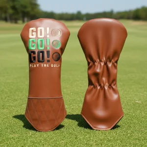 Custom Logo Embroidery Golf Club Headcovers Customized Waterproof PU Leather Golf Driver Head Covers