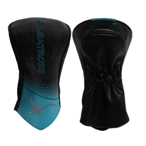 Custom Logo Embroidery Pattern Driver Black and Blue Golf Headcover Durable PU Material Golf Wood Driver Head Cover