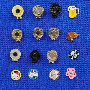 Custom Logo Enamel Golf Ball Marker Hat Clip Magnetic Cap Clip with 3D Color Logo Golf Accessories Gift Set