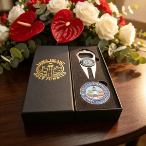 Custom Logo Free Design Smooth Golf Divot Tool Metal Ball Marker