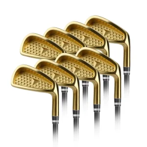 Custom Logo Gold Unisex 1020 Carbon Steel Forged Right Handed Rubber Irons Set Men’s Golf Clubs Heads