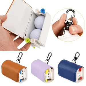 Custom Logo Golf Ball Carrier Bag Portable Golf Ball Storage Pouch Golf Ball Holder Golf Ball Carrier Keychain