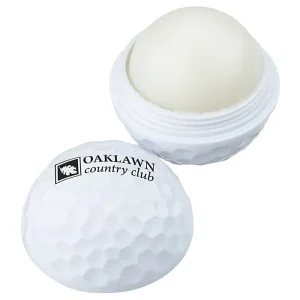 Custom Logo Golf Ball Lip Moisturizer Sport Shape Balm Novelty Lip Care Party Favor Promotional Gift Corporate Giveaway Bulk