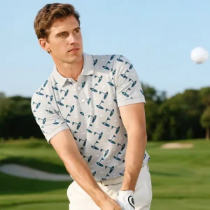 Custom Logo Golf Clothes GEEDA Sportswear Golf Pattern ODM Service Classic Turn-down Collar Men Women Golf Outfit Manufacturer