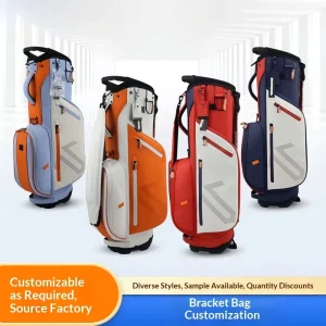 Custom Logo Golf Club Bag Outdoor PU Waterproof Eco Friendly Portable Multifunctional Golf Bag Stand for Full Set Clubs