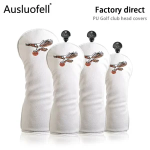 Custom Logo Golf Driver Headcover PU Leather Anti-Scratch Waterproof Club Protector for Training