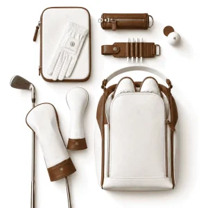 Custom Logo Golf Executive Gift Set PU Leather Golf Welcome Package Golf Travel Set