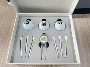 Custom Logo Golf Gift Set With Golf Towel Divot Tool Ball Marker Business Corporate Promotional Golfer Gift