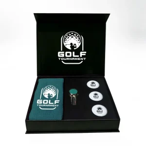 Custom Logo Golf Gifts Set Box with Golf Divot Tools Golf Tees Ball Markers Golf Accessories Packaging Box