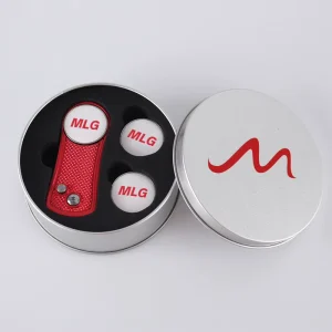Custom Logo Golf Gifts Set Iron Box With Golf Divot Tools Ball Markers Golf Accessories