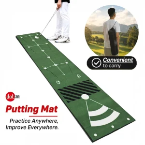 Custom Logo Golf Putting Mat Large Size Customized Indoor Outdoor Putting Green Mat with Durable Rubber Base for Golf Training