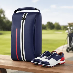 Custom Logo Golf Shoe Storage Bag Zipper Storage Shoe Carrier Bags Golf Shoe Bag with Ventilation