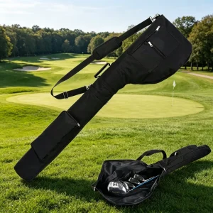 Custom Logo Golf Sunday Carry Bag with Padded Shoulder Strap for 8-10 Clubs