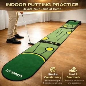 Custom Logo Golf Training Mat Mini Golf Carpet Portable Putting Mat for Golf School Performance Center Teaching Center Club Use
