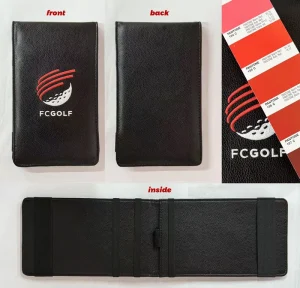 Custom Logo Golf Yardage Book High Quality Custom Leather Golf Scorecard