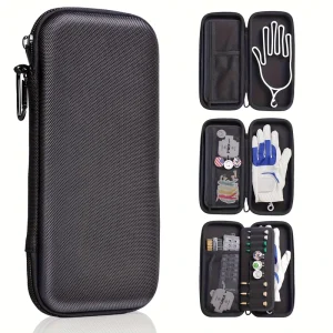 Custom Logo Hard EVA Golf Caddie Case Waterproof Storage Bag with Protective Zipper Pouch for Tees Markers & Accessories OEM/ODM