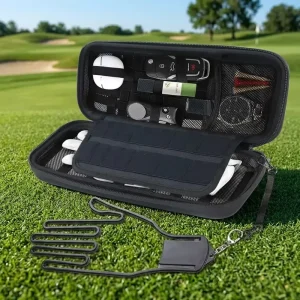 Custom Logo Hard Shell EVA Golf Gloves Case Portable Shockproof Golf Accessories Organizer Bag with Ball Marker Holder