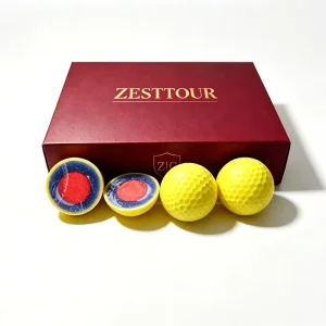 Custom Logo High Performance 4 Layer Tour Yellow Balls With Personalized Packaging 4 Piece Cast Urethane Tournament Golf Ball