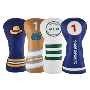 Custom Logo High Quality Golf Headcovers Durable PU Leather Waterproof Golf Head Cover