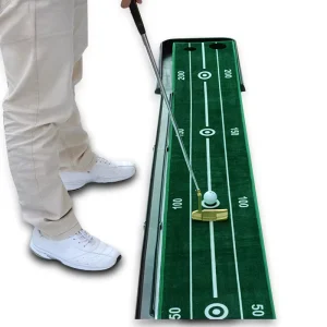 Custom Logo Indoor Return Ball Track Golf Putting Trainer Portable Golf Practice Putting Mat Golf Training Aids