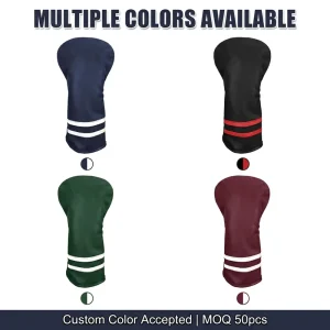 Custom Logo Magnetic Golf Wood Club Head Cover Soft Lining Embroidery Patch Driver Headcover OEM