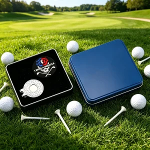 Custom Logo Magnetic Hammered Edge Golf Ball Marker Bracelet Simple and Basic Laser Engrave Blank hat Clip