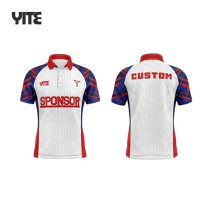 Custom Logo Men’s 100% Polyester Sportswear Uniform High Quality Embroidery Golf Polo Shirt